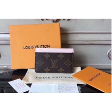 Louis Vuitton M60703 LV Card Holder Monogram Canvas Pink