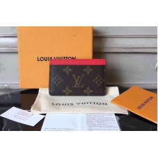 Louis Vuitton M60703 LV Card Holder Monogram Canvas Red