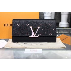 Louis Vuitton M62556 LV Capucines Wallet Taurillon leather Black