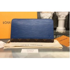 Louis Vuitton M62930 LV Zippy Organizer Wallets Epi Leather Blue