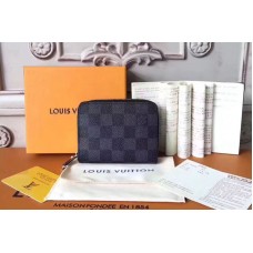 Louis Vuitton N63069 Zippy Coin Purse Damier Graphite Canvas