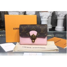 Louis Vuitton M61911 LV Cherrywood Compact Wallet Patent Leather Pink