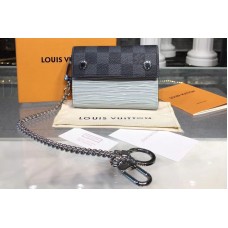 Louis Vuitton M63510 LV Rivets Chain Wallet Damier Graphite Canvas And Epi Leather