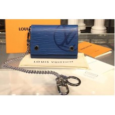 Louis Vuitton M63518 LV Rivets Chain Wallet Epi Leather Blue