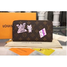 Louis Vuitton M60017 LV Zippy Wallet MY LV World Tour Monogram Canvas Wallet