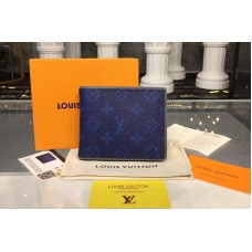 Louis Vuitton M62239 LV Multiple Wallet Monogram Eclipse Canvas Blue