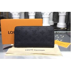 Louis Vuitton M61867 LV Mahina Leahter Zippy Wallet Black