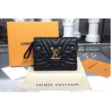 Louis Vuitton M63427 LV New Wave Compact Wallet Calf leather Black