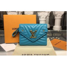 Louis Vuitton M63730 LV New Wave Compact Wallet Calf leather Blue