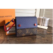 Louis Vuitton M63041 LV Monogram canvas Compact Wallet Blue