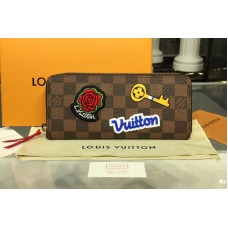 Louis Vuitton N60147 LV Clemence Wallets Damier Ebene Canvas