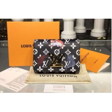 Louis Vuitton M63889 LV Transformed historic Monogram canvas Twist Compact Wallet Black