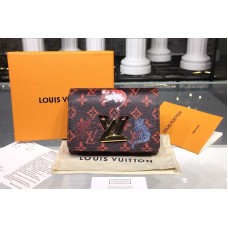 Louis Vuitton M63889 LV Transformed historic Monogram canvas Twist Compact Wallet Red