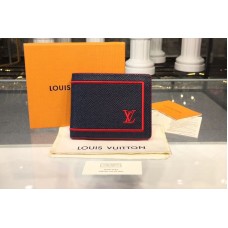 Louis Vuitton M63416 LV Multiple Wallet Taiga Leather Bleu marine