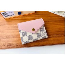 Louis Vuitton N60168 LV Zoe Wallet Damier Azur Canvas Pink