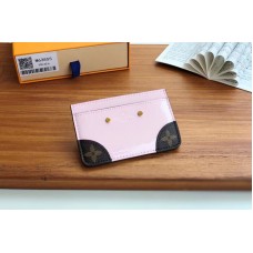 Louis Vuitton M63855 LV Venice Card Holder Pink Patent Leather