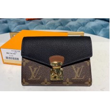 Louis Vuitton M67479 LV Pallas Compact Wallet Monogram Canvas And Black Calf Leather