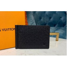 Louis Vuitton M62978 LV Pince Wallet Black Taiga leather