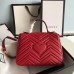 Gucci Red GG Marmont Small Shoulder Bag With Handle