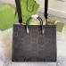 Gucci Medium Tote Bag in Black Jumbo GG canvas