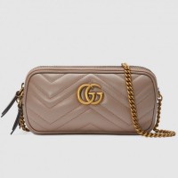 Gucci GG Marmont Mini Chain Bag 546581 Dusty Pink 2018