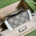 Gucci Horsebit 1955 Mini Bag in GG Canvas with White Leather