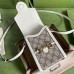 Gucci Horsebit 1955 Mini Bag in GG Canvas with White Leather