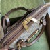 Gucci Horsebit 1955 Mini Top Handle Bag in GG Canvas with Brown Leather