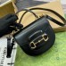 Gucci Horsebit 1955 Mini Top Handle Bag in Black Calfskin