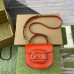 Gucci Horsebit 1955 Mini Top Handle Bag in Orange Calfskin