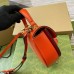 Gucci Horsebit 1955 Mini Top Handle Bag in Orange Calfskin