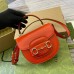 Gucci Horsebit 1955 Mini Top Handle Bag in Orange Calfskin