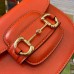 Gucci Horsebit 1955 Mini Top Handle Bag in Orange Calfskin