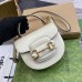 Gucci Horsebit 1955 Mini Top Handle Bag in White Calfskin