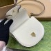 Gucci Horsebit 1955 Mini Top Handle Bag in White Calfskin