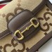 Gucci Horsebit 1955 Mini Bag in Camel Jumbo GG Canvas