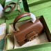 Gucci Horsebit 1955 Mini Handbag in Brown Leather