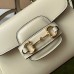 Gucci Horsebit 1955 Mini Handbag in White Leather