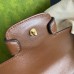 Gucci Horsebit 1955 Mini Handbag in GG Canvas with Brown Leather