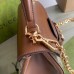 Gucci Horsebit 1955 Mini Handbag in GG Canvas with Brown Leather