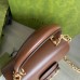 Gucci Horsebit 1955 Mini Handbag in GG Canvas with Brown Leather