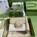 Gucci Horsebit 1955 Mini Handbag in White GG Supreme Canvas