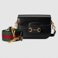 Gucci Horsebit 1955 Mini Bag in Black Leather