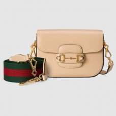 Gucci Horsebit 1955 Mini Bag in White Leather