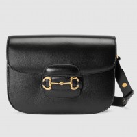 Gucci 1955 Horsebit Shoulder Bag In Black Leather