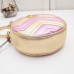 Gucci Pink Gold GG Marmont Mini Round Shoulder Bag