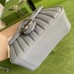 Gucci GG Marmont Mini Top Handle Bag In Grey Matelasse Leather