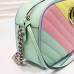 Gucci Leather Gg Marmont Small Shoulder Camera Bag 447632 Multicolored Pastel 2020