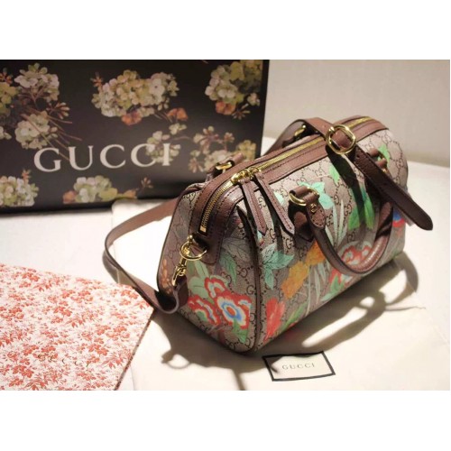 Gucci Tian Gg Supreme Boston Bag 409529 Brown 