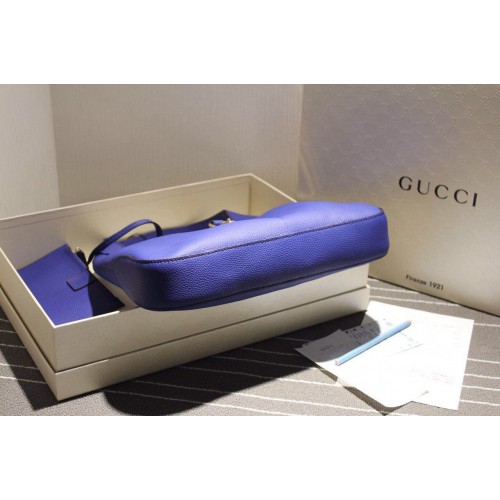Gucci 362968 Jackie Soft Leather Hobo In Navy